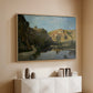 River Landscape with Cliffs, c. 1850-1860 - Floater Framed Canvas Print