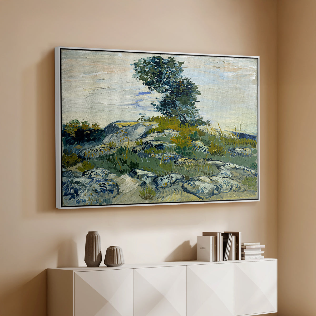 The Rocks, 1888 - Floater Framed Canvas Print