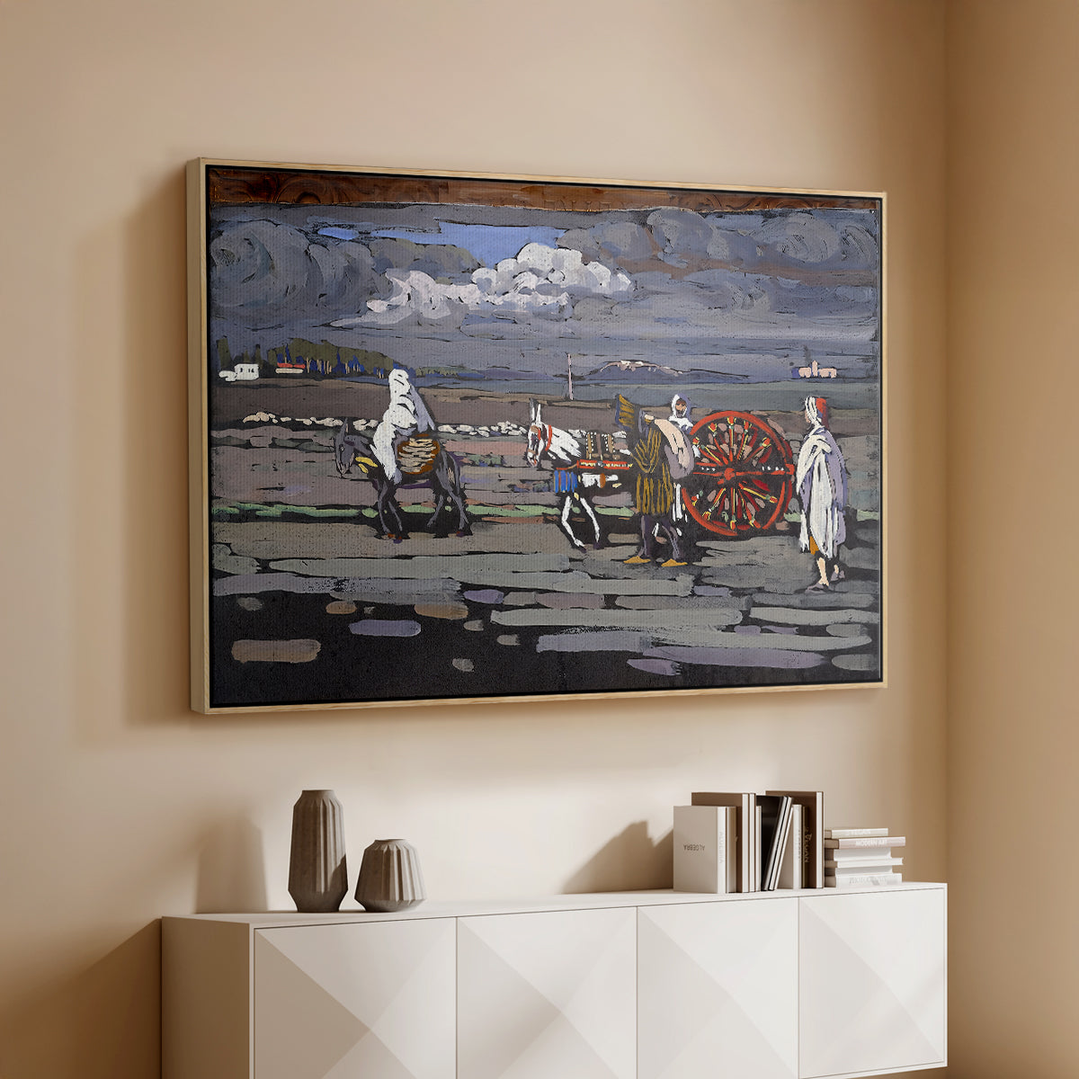 Country Road (Landstrasse), 1905 - Floater Framed Canvas Print