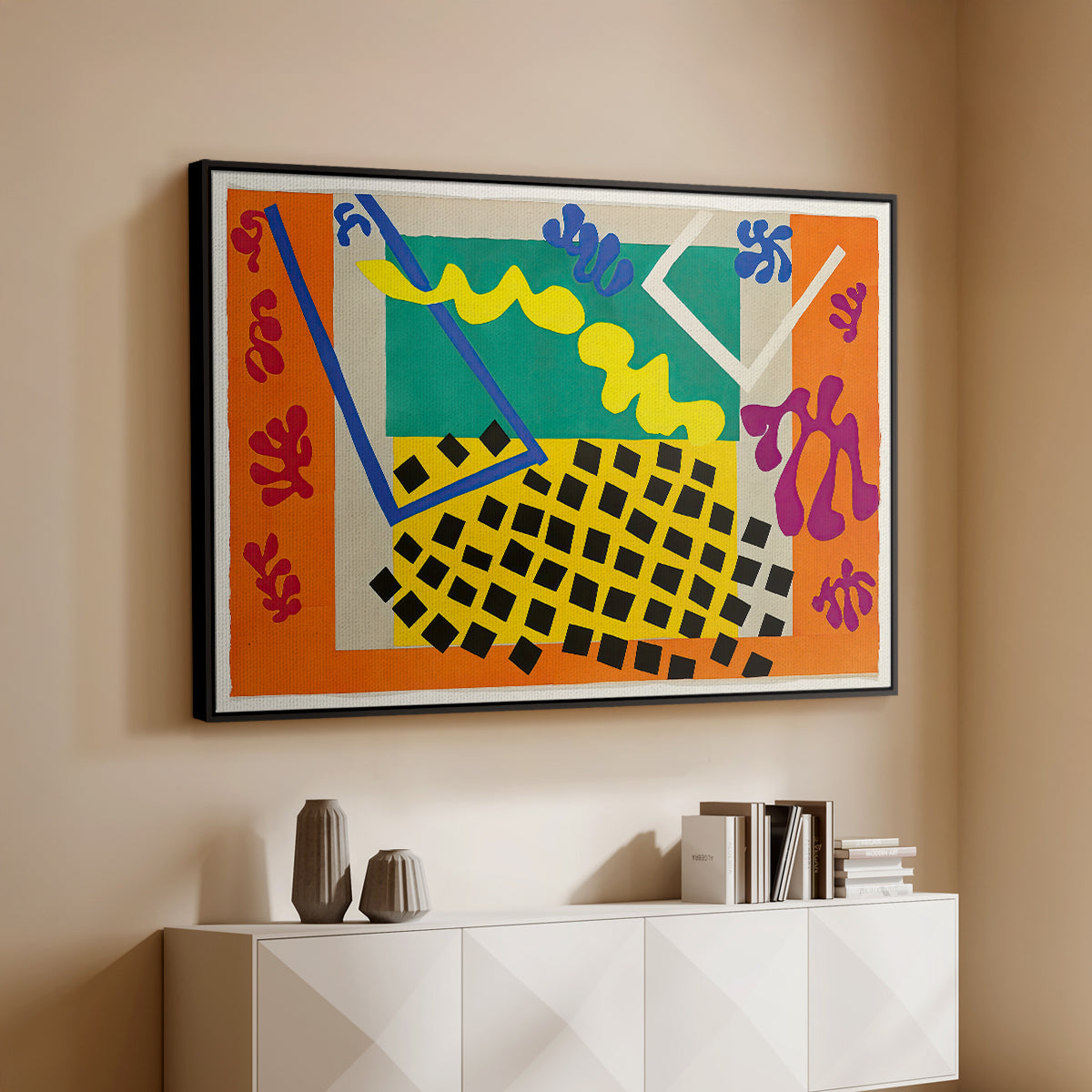 The Codomas (Les codomas), from Jazz, 1947 - Floater Framed Canvas Print