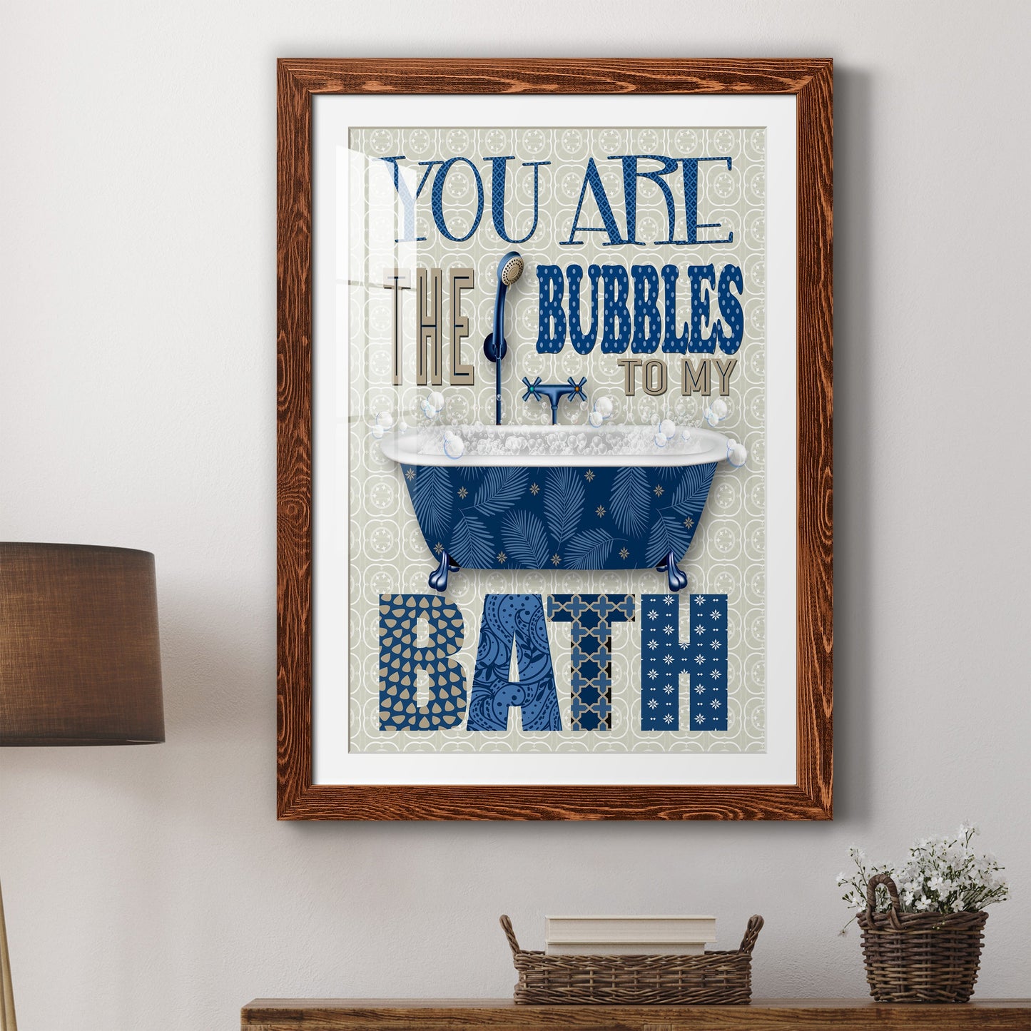 Bubble Bath - Premium Framed Print - Distressed Barnwood Frame - Ready to Hang