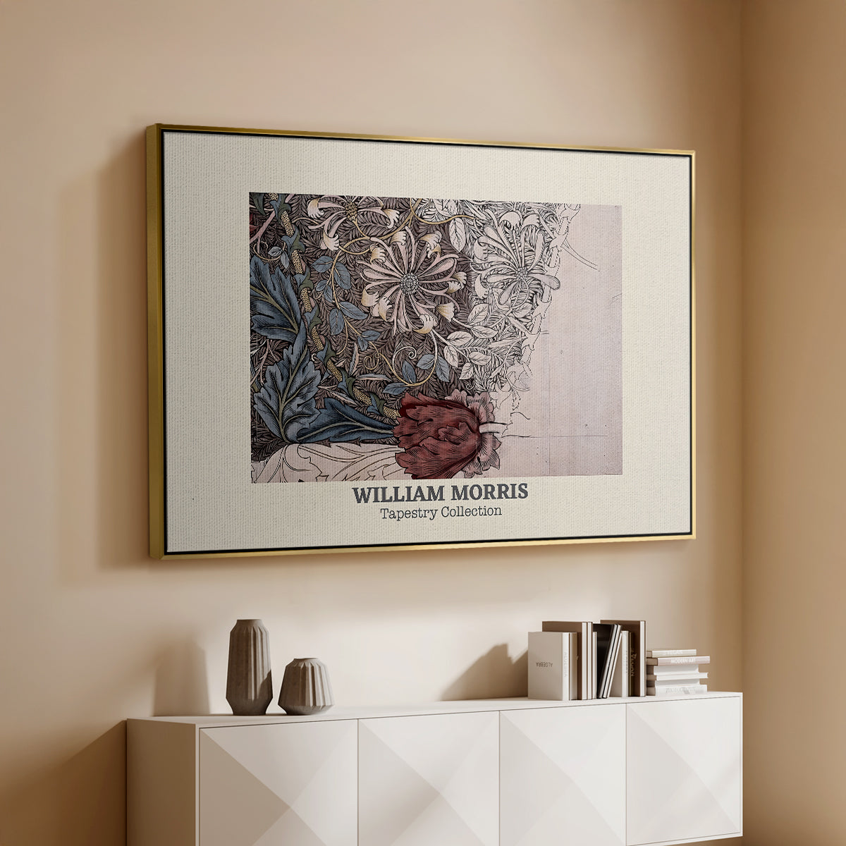 Honeysuckle (Tapestry Collection), 1874 - Floater Framed Canvas Print