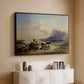 Shepherds and Cattle on Lake Attersee, 1852 - Floater Framed Canvas Print