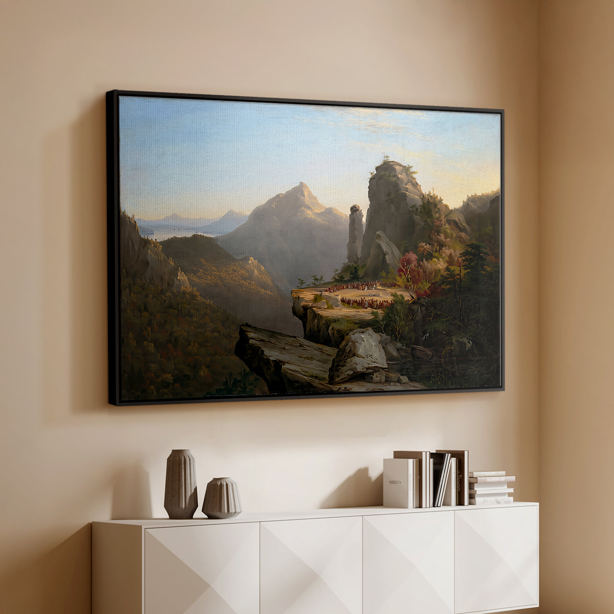 Scene from “The Last of the Mohicans”, 1827 - Floater Framed Canvas Print
