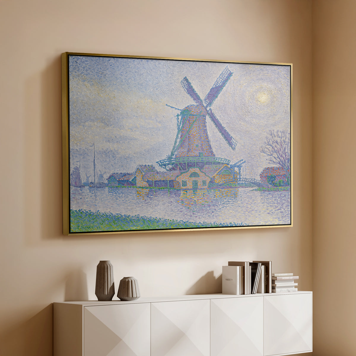 Mill of Edam (Moulin d'Edam), 1896 - Floater Framed Canvas Print