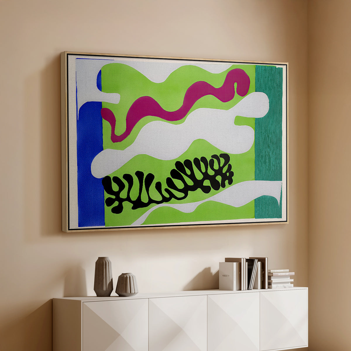 The Lagoon (Le lagon), from Jazz, 1947 - Floater Framed Canvas Print