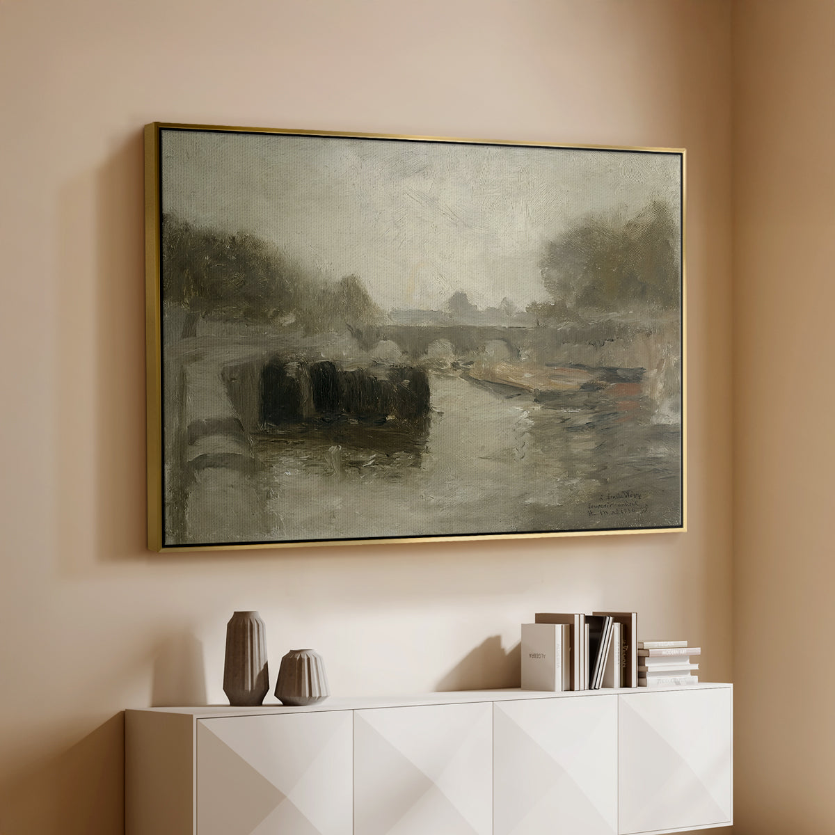 The Bridge (Le pont), 1895 - Floater Framed Canvas Print