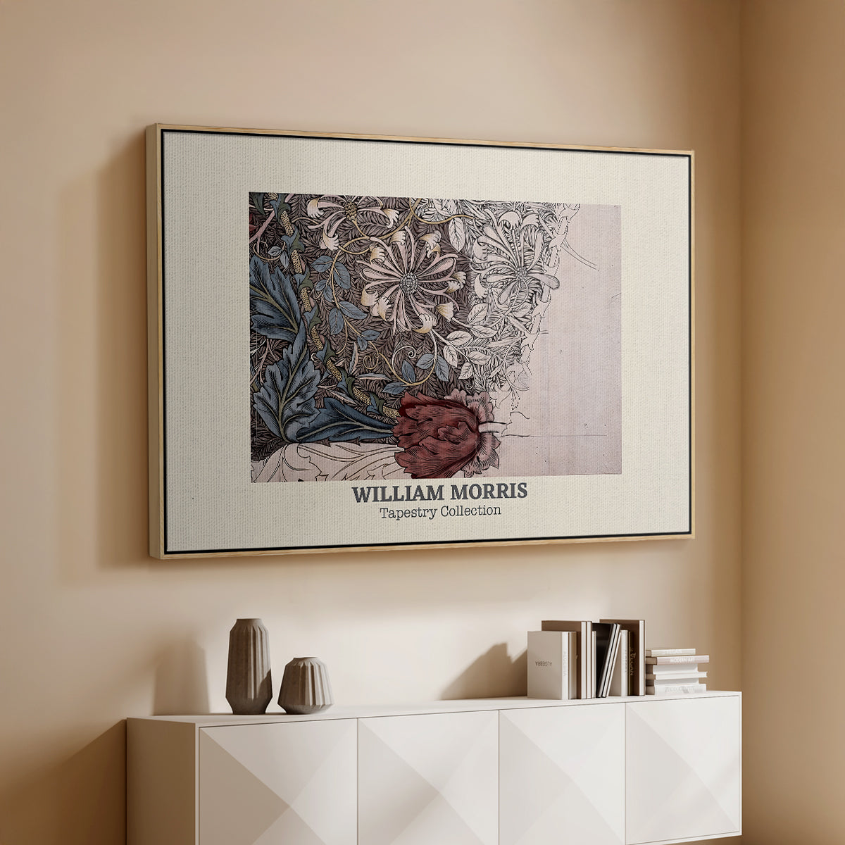 Honeysuckle (Tapestry Collection), 1874 - Floater Framed Canvas Print