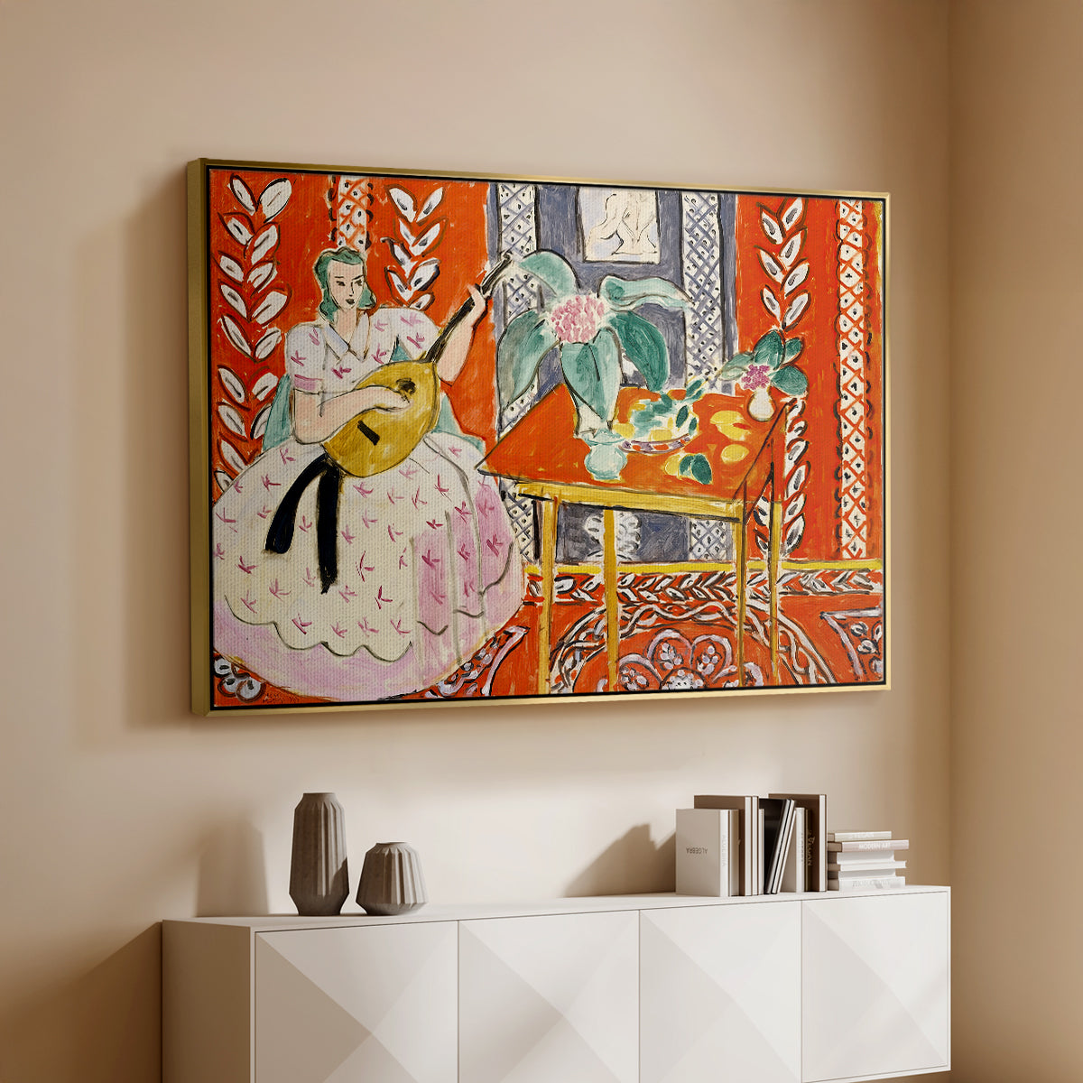 The Lute (Le luth), 1943 - Floater Framed Canvas Print