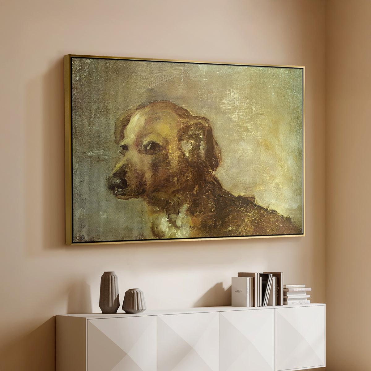 Cliper, the Artist's Dog, 1895 - Floater Framed Canvas Print