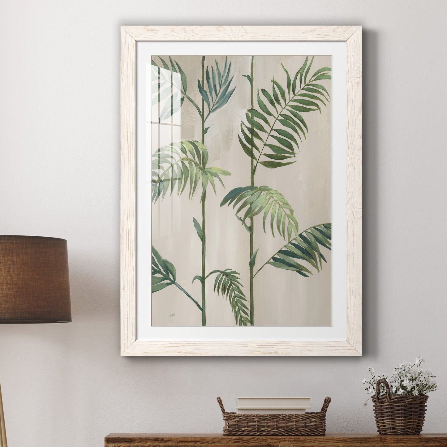 Modern Fronds I - Premium Framed Print - Distressed Barnwood Frame - Ready to Hang