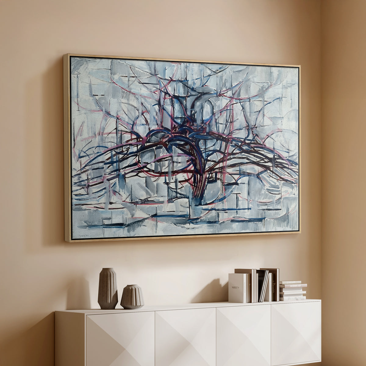 Horizontal Tree, 1912 - Floater Framed Canvas Print