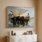 The Return from Fishing: Hauling the Boat, 1894 - Floater Framed Canvas Print