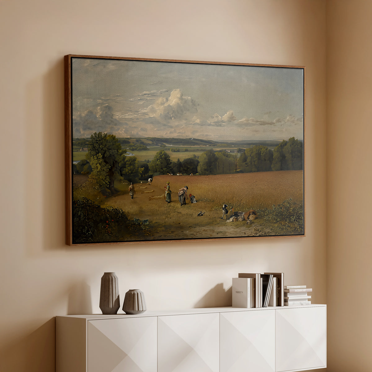 The Wheat Field, 1816 - Floater Framed Canvas Print