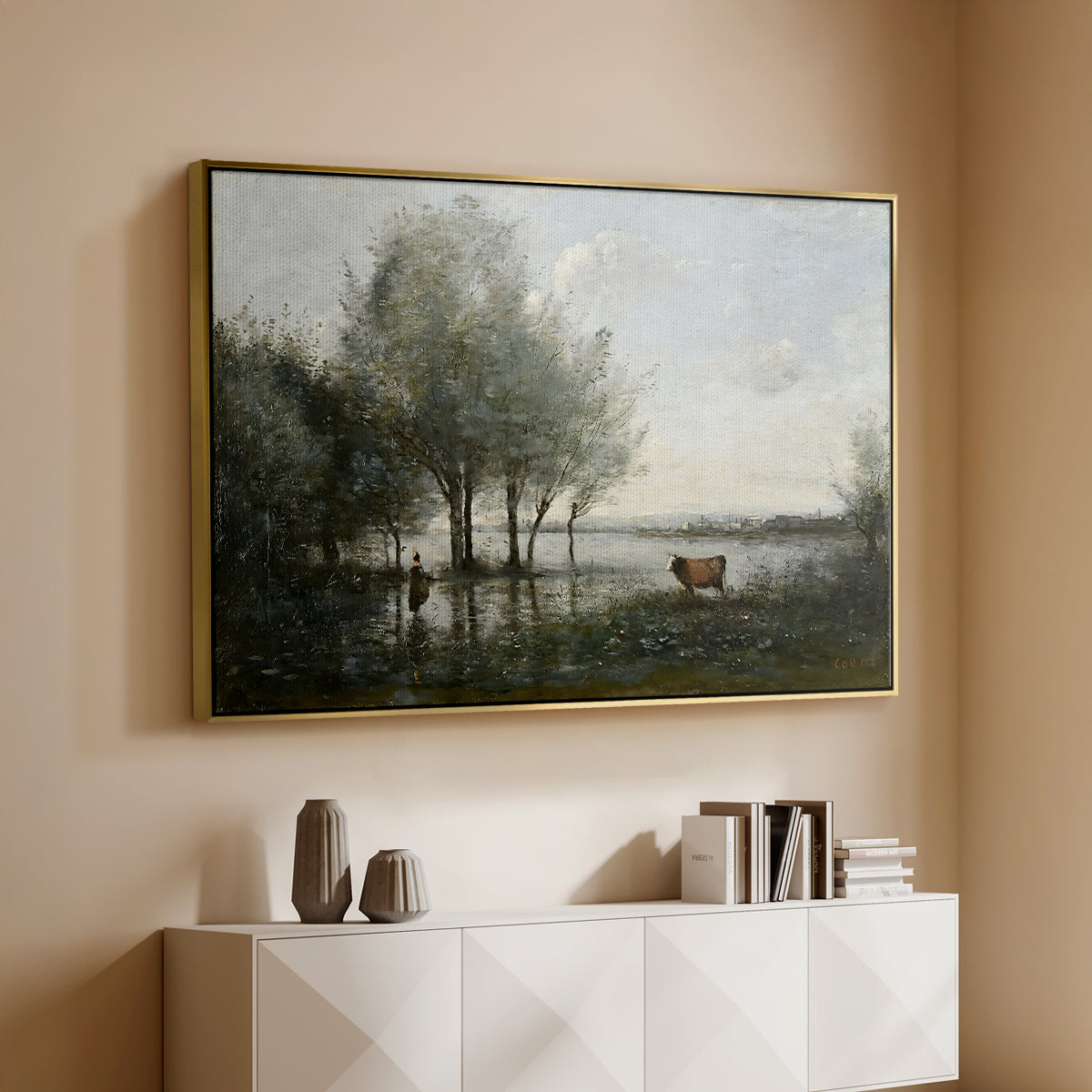 The Marsh (Le Marais), c. 1865-1870 - Floater Framed Canvas Print