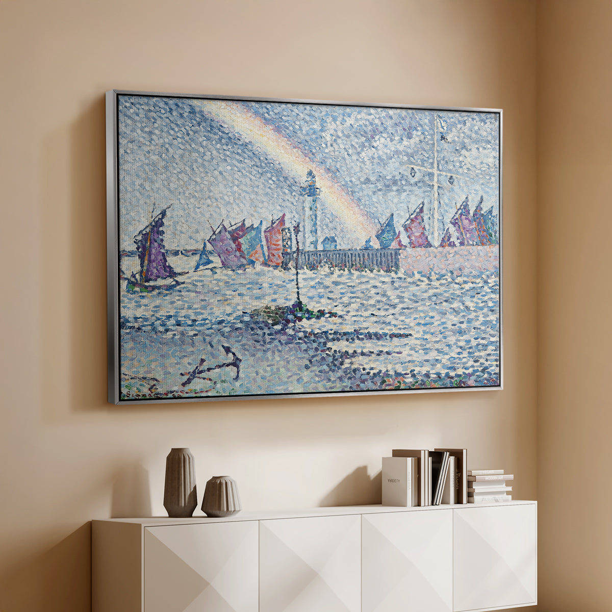 Entrance to the Port of Honfleur, 1899 - Floater Framed Canvas Print