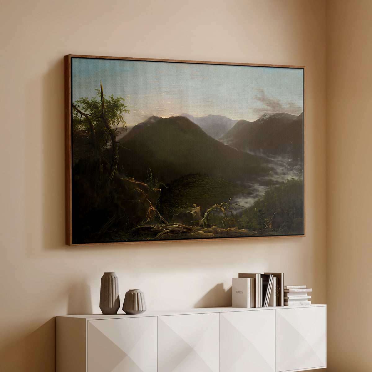 Sunrise in the Catskill Mountains, 1826 - Floater Framed Canvas Print