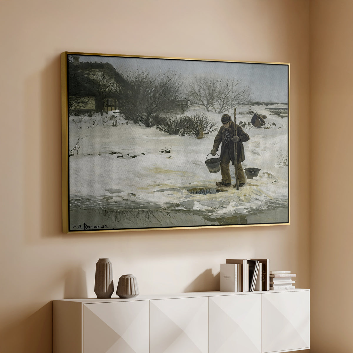 Tøsne, 1895 - Floater Framed Canvas Print