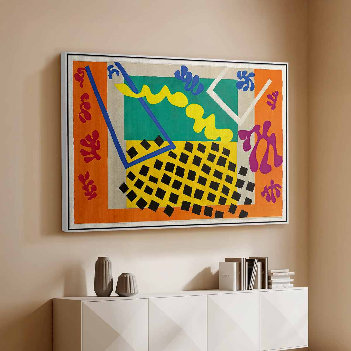 The Codomas (Les codomas), from Jazz, 1947 - Floater Framed Canvas Print