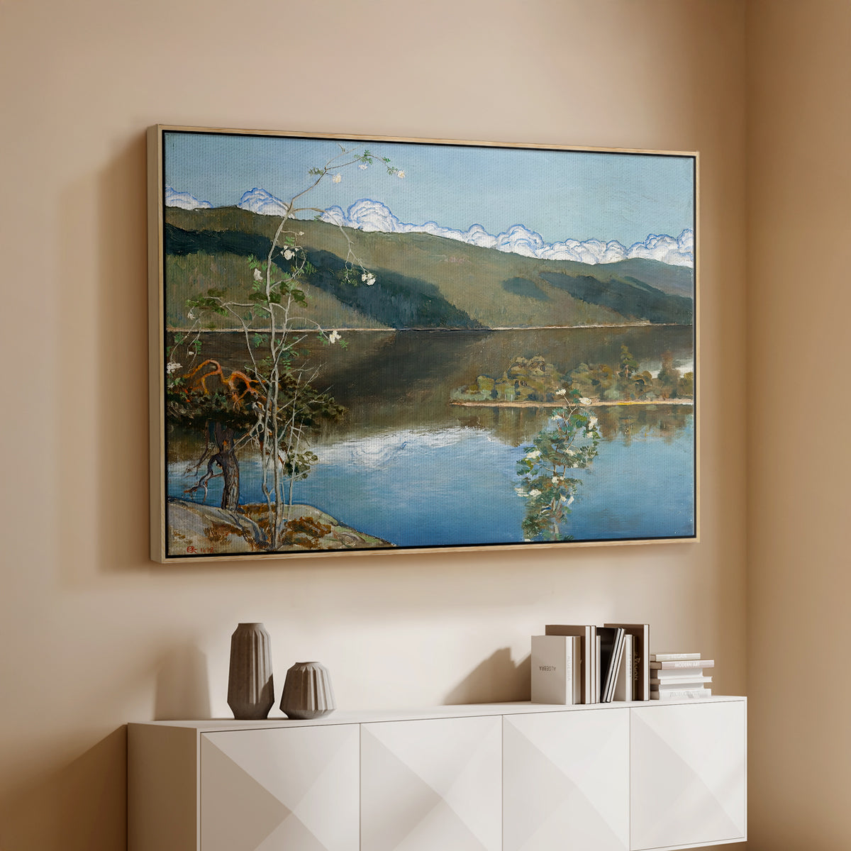 Thunderclouds on the Horizon, 1897 - Floater Framed Canvas Print