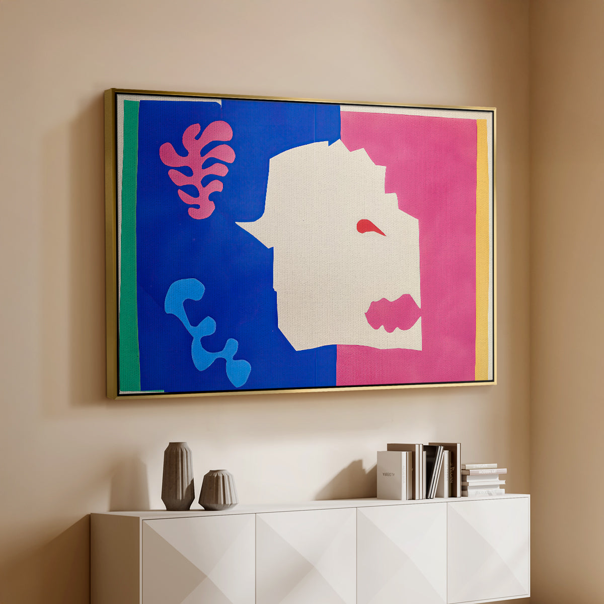The Wolf (Le loup), from Jazz, 1947 - Floater Framed Canvas Print