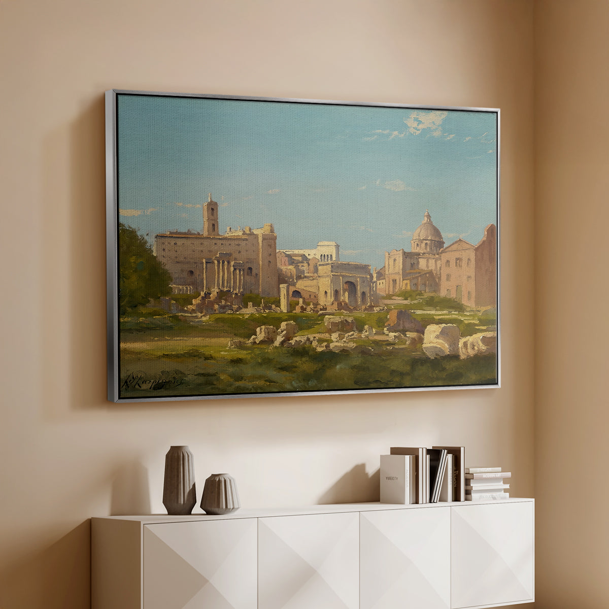 The Roman Forum, c. 1860 - Floater Framed Canvas Print
