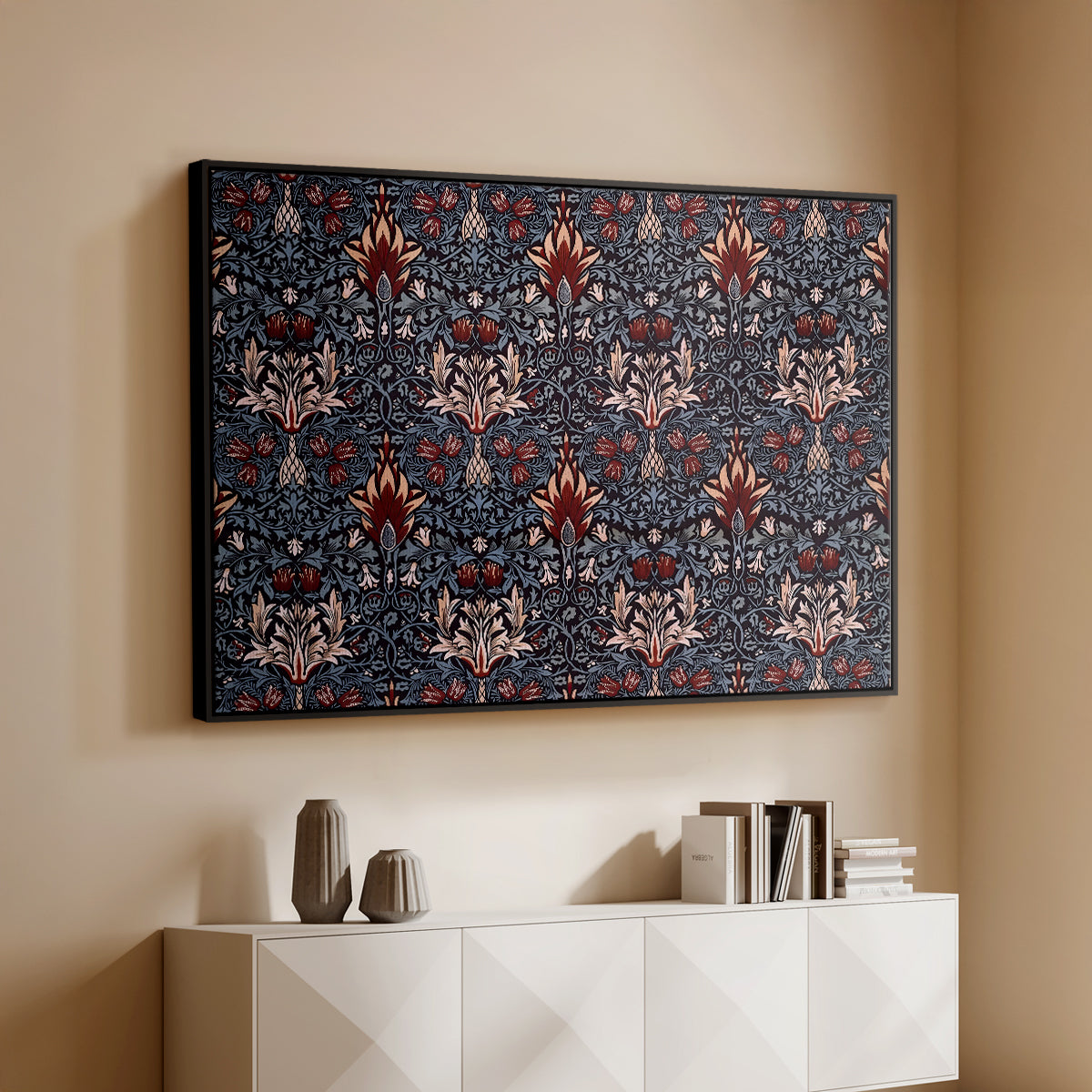 Snakeshead (Printed Textile), c. 1876 - Floater Framed Canvas Print