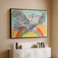 Flying Dove with Rainbow (Colombe volant à l'Arc-en-ciel), 1952 - Floater Framed Canvas Print