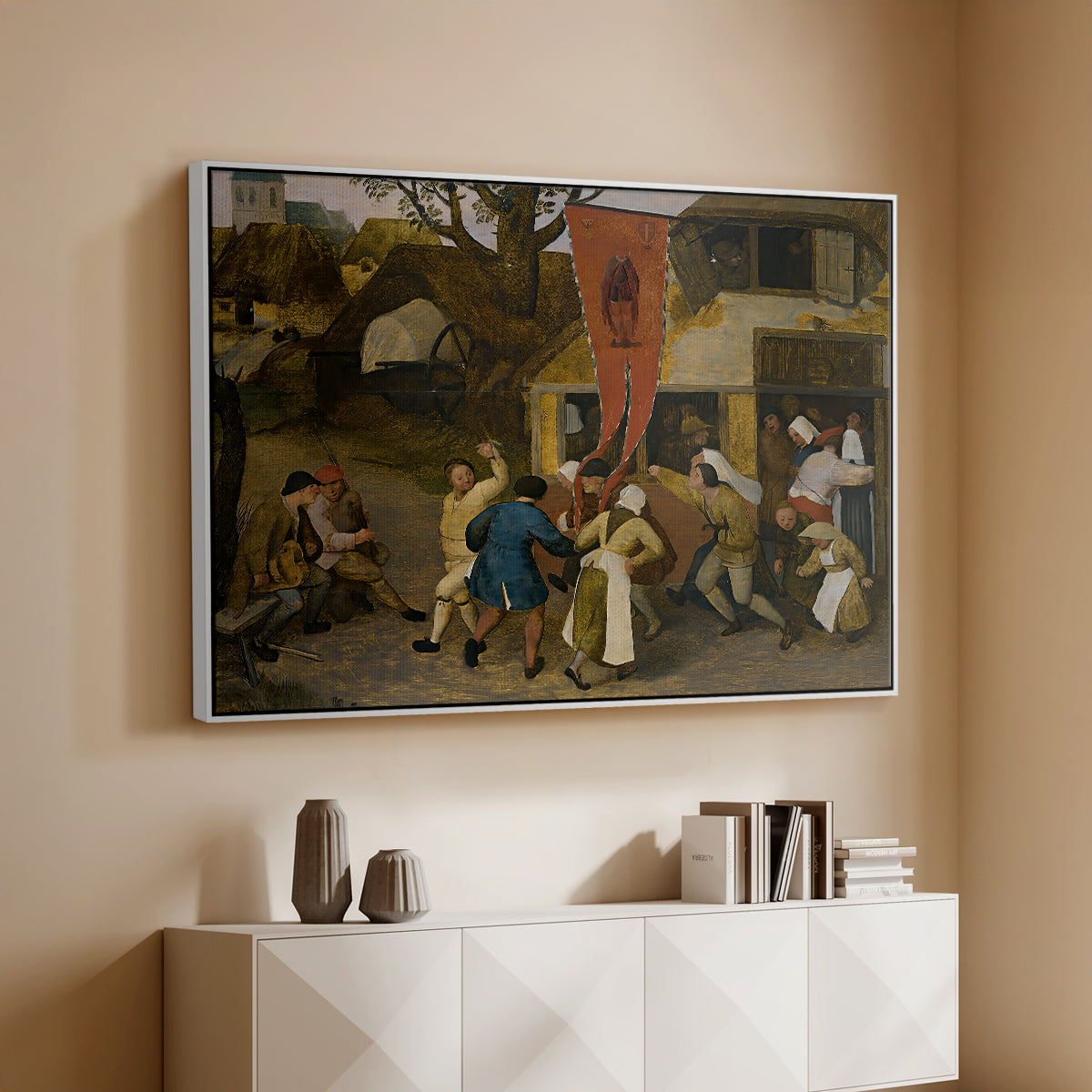 A Village Fair, c. 1567-1569 - Floater Framed Canvas Print