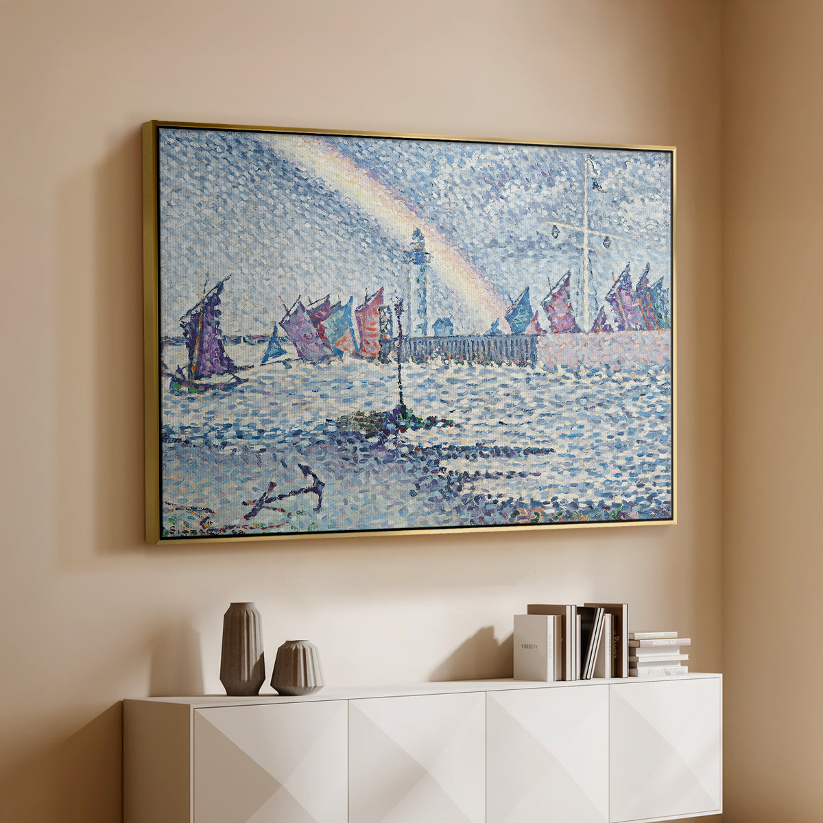 Entrance to the Port of Honfleur, 1899 - Floater Framed Canvas Print