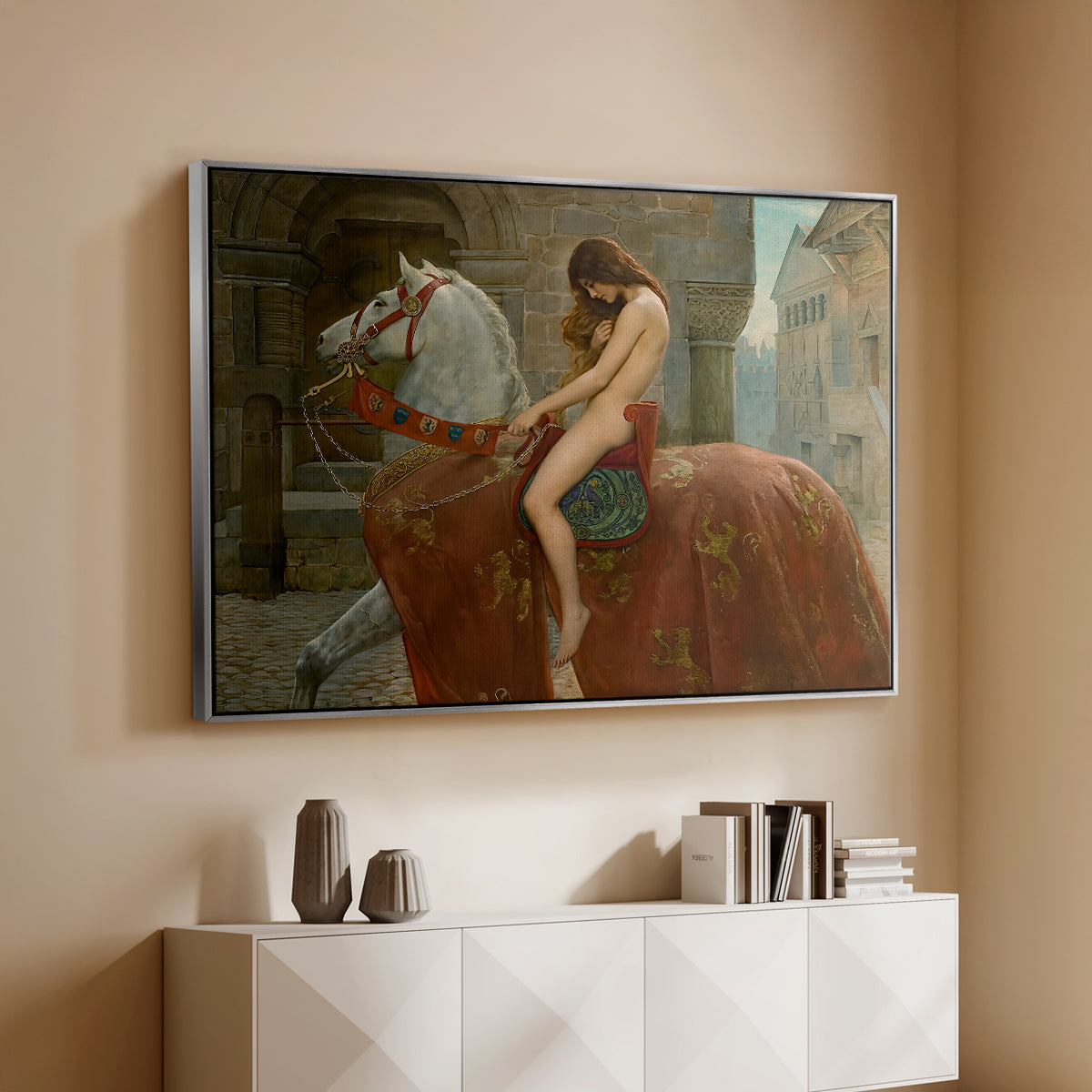 Lady Godiva, 1898 - Floater Framed Canvas Print