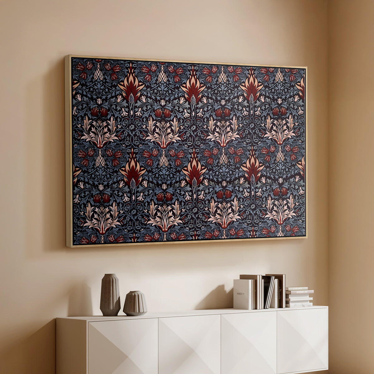 Snakeshead (Printed Textile), c. 1876 - Floater Framed Canvas Print