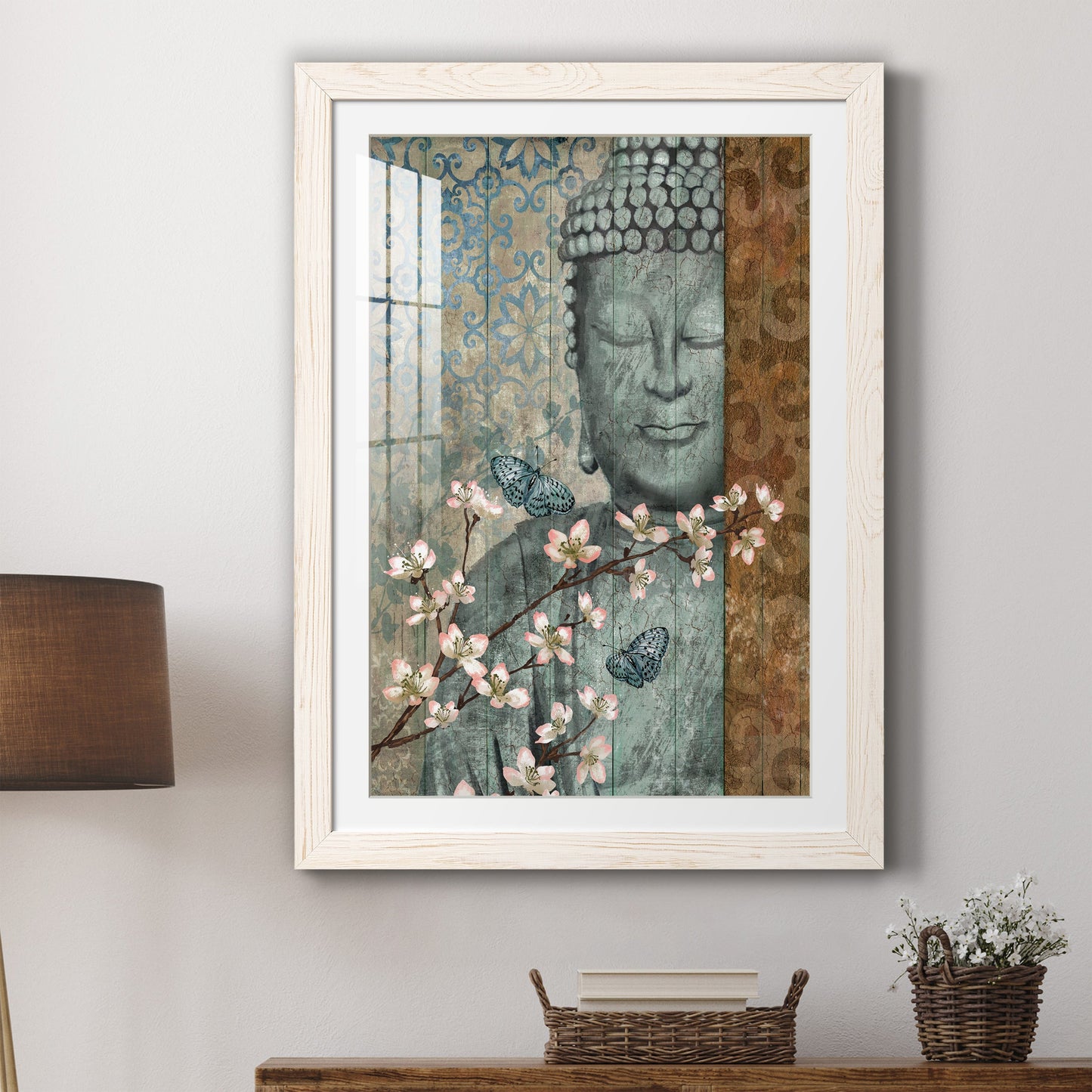 Buddha - Premium Framed Print - Distressed Barnwood Frame - Ready to Hang