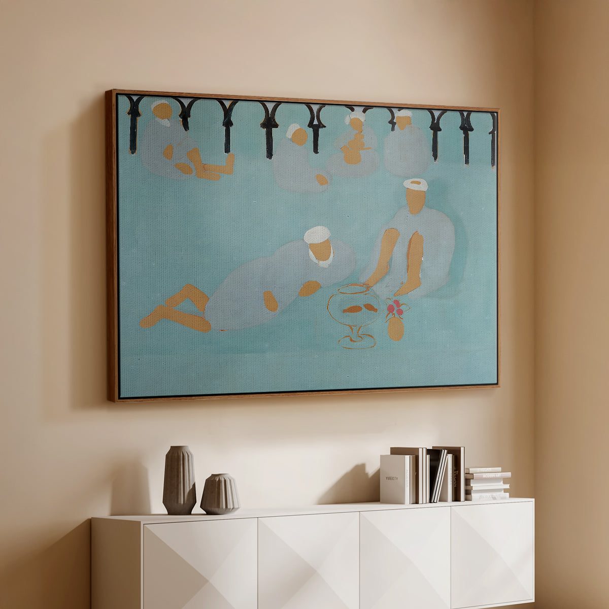 Arab Coffeehouse (Le café Maure), 1913 - Floater Framed Canvas Print