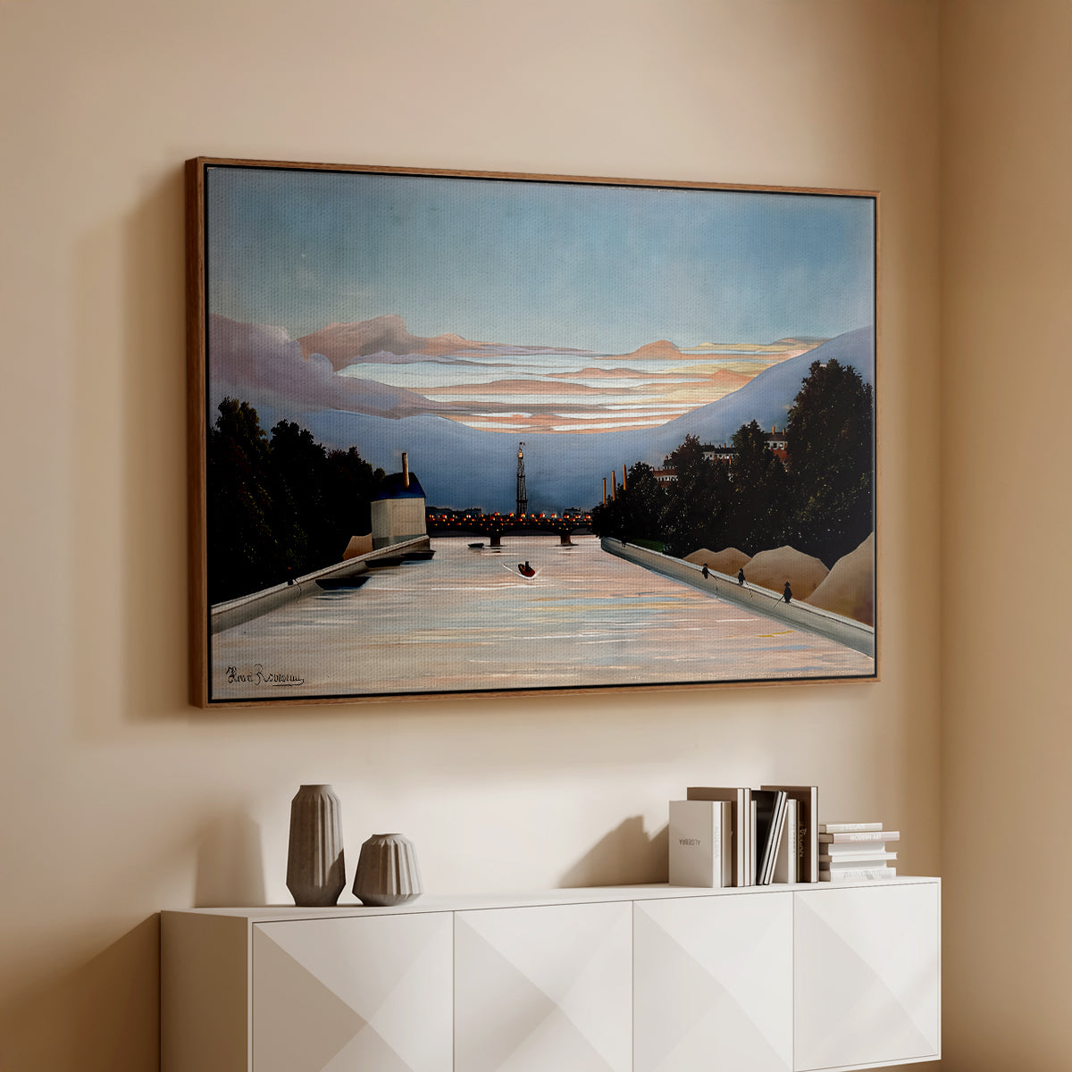 The Eiffel Tower, c. 1898 - Floater Framed Canvas Print