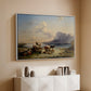Shepherds and Cattle on Lake Attersee, 1852 - Floater Framed Canvas Print