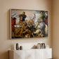 The Wolf and Fox Hunt, c. 1616 - Floater Framed Canvas Print