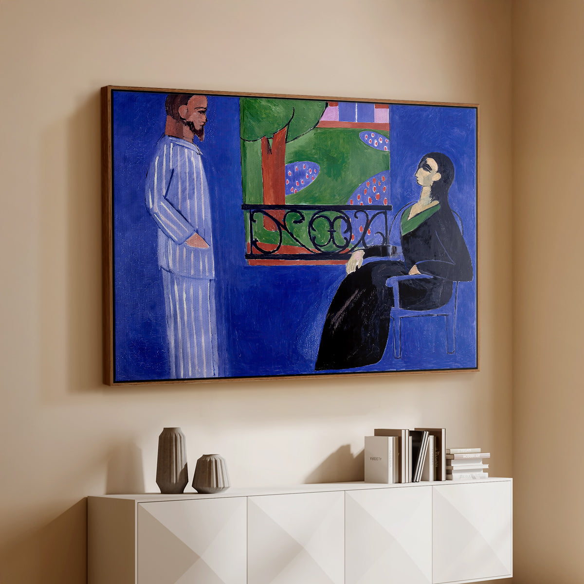 The Conversation, c. 1908-1912 - Floater Framed Canvas Print