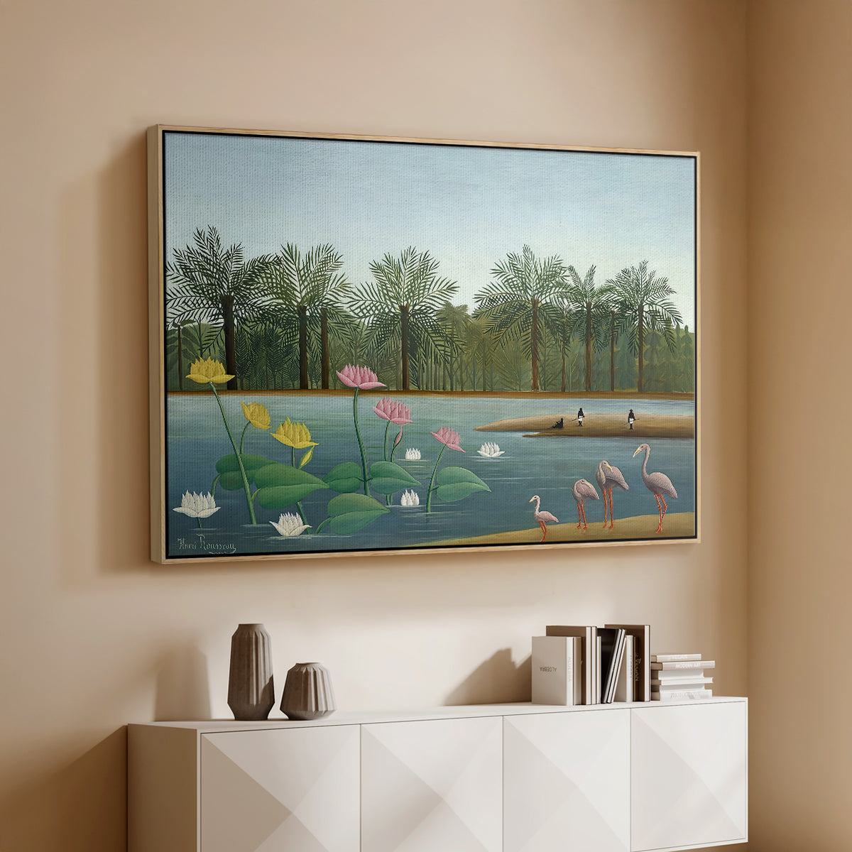 The Flamingoes (Les Flamants), 1907 - Floater Framed Canvas Print