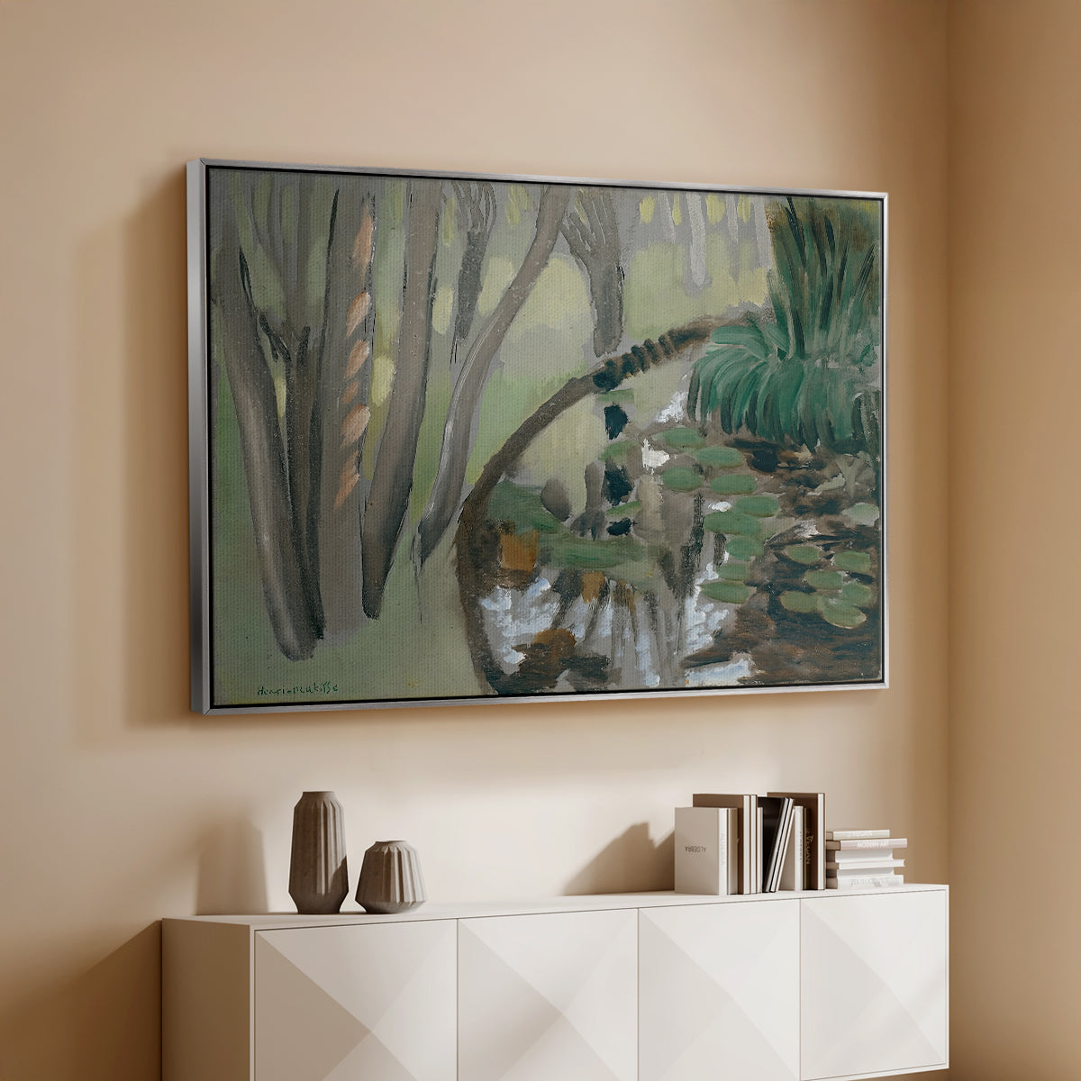The Stream, Maintenon, 1918 - Floater Framed Canvas Print