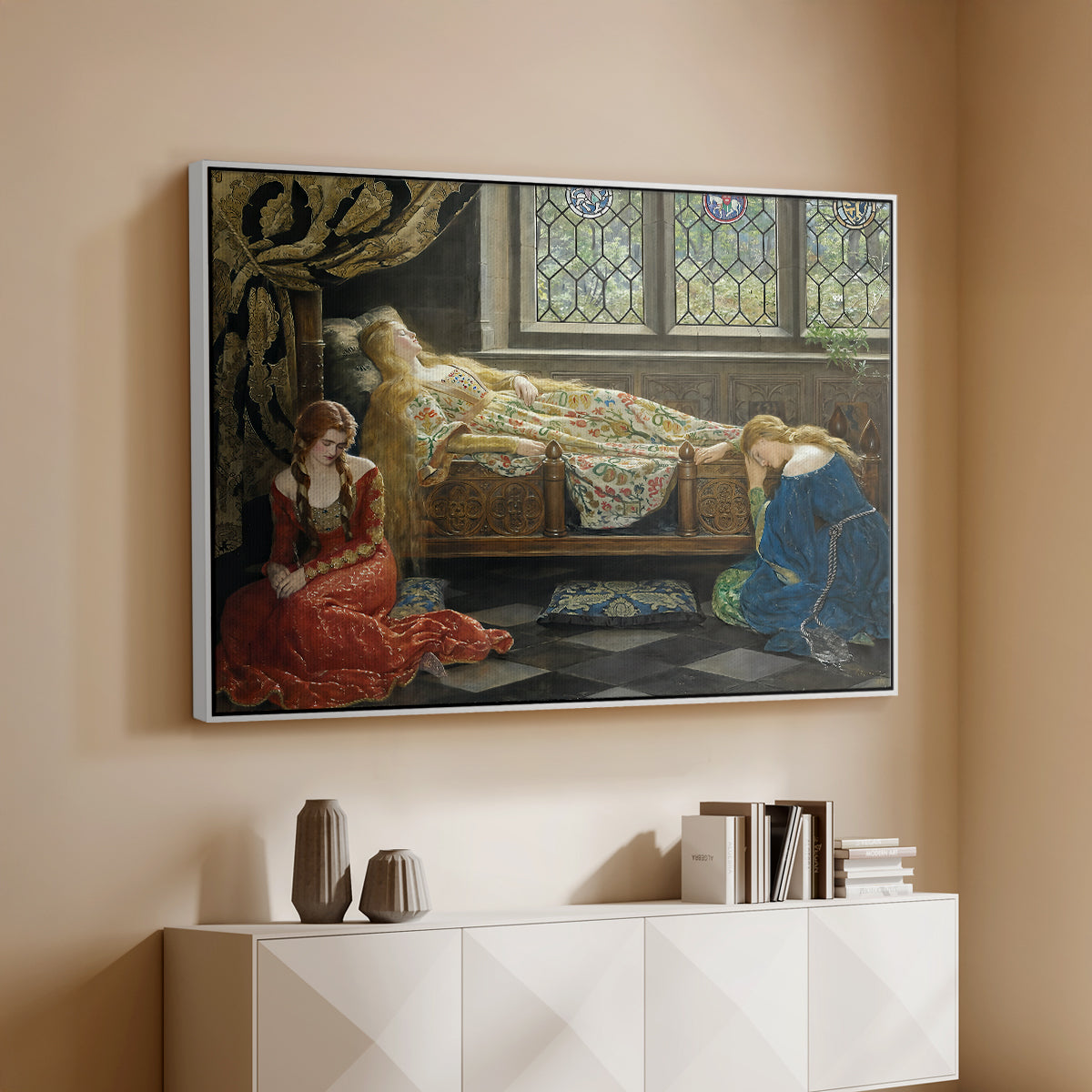 The Sleeping Beauty, 1921 - Floater Framed Canvas Print