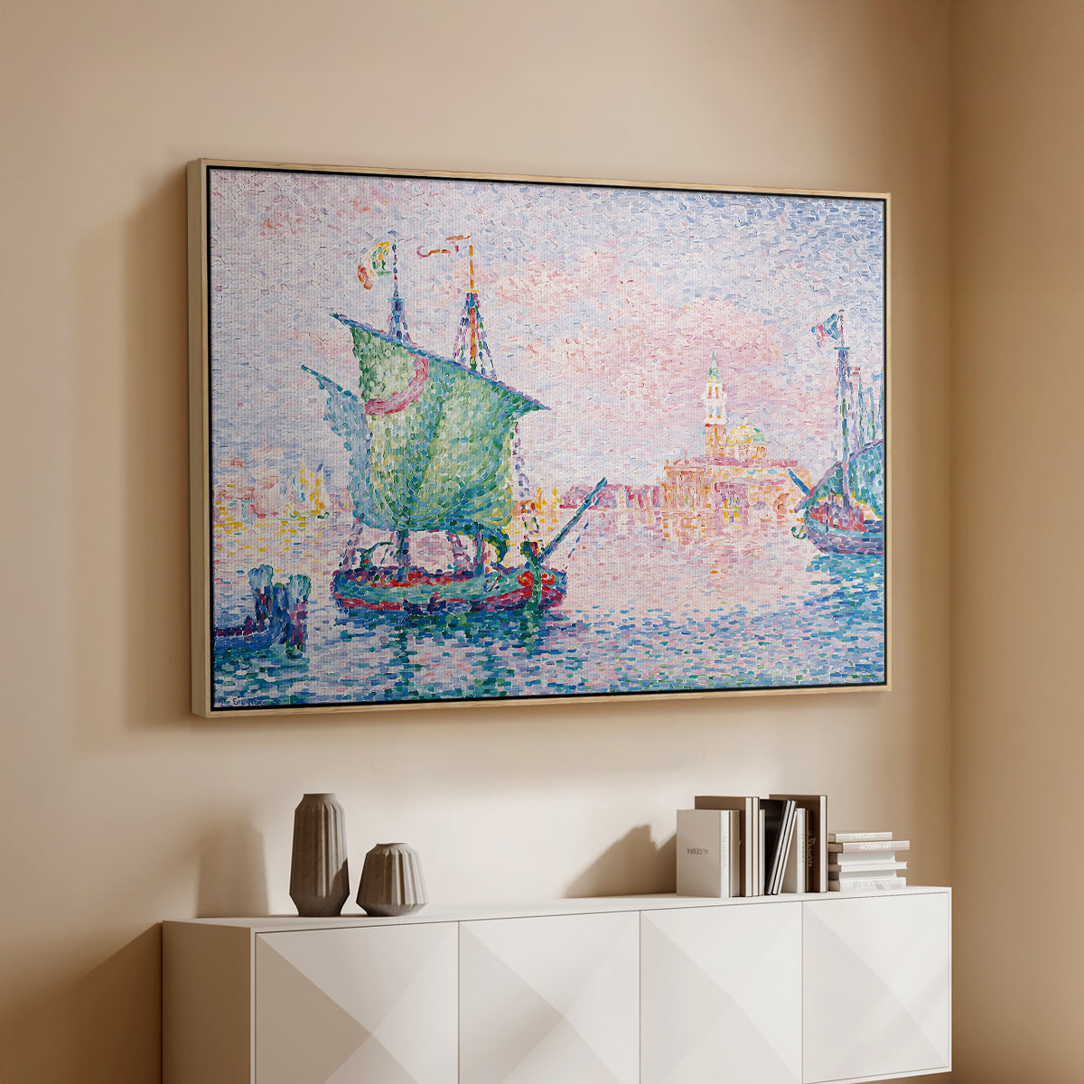 Venice, the Pink Cloud, 1909 - Floater Framed Canvas Print