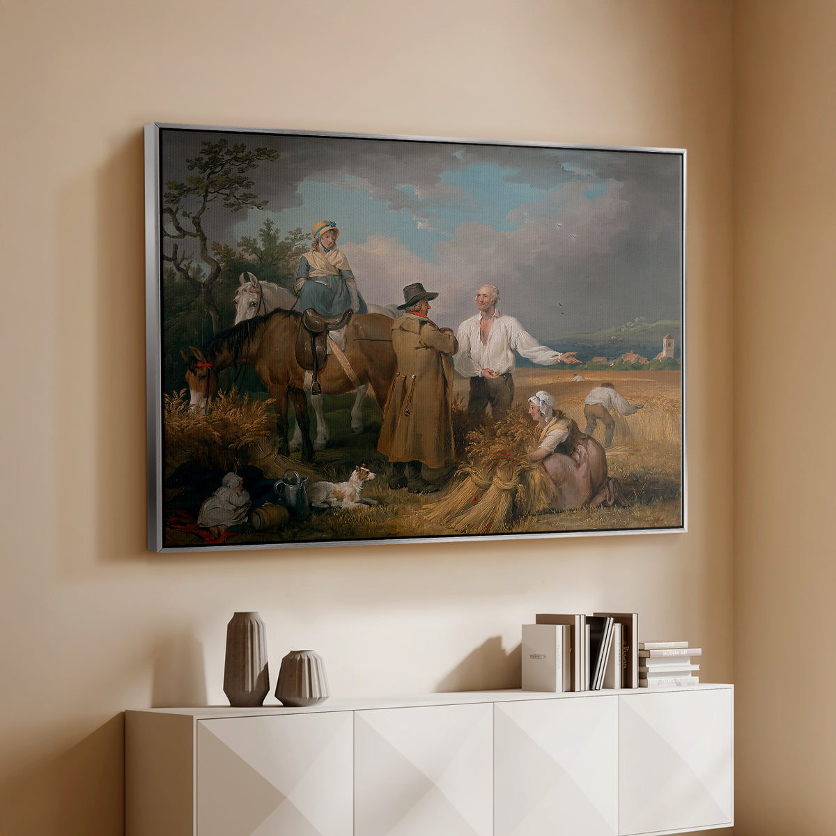 The Reapers, 1800 - Floater Framed Canvas Print
