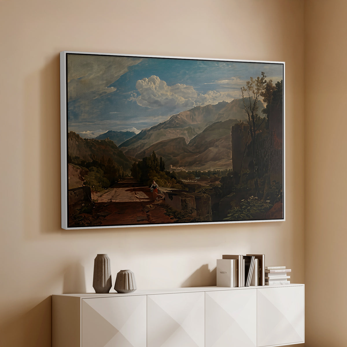 Bonneville, Savoy, 1803 - Floater Framed Canvas Print