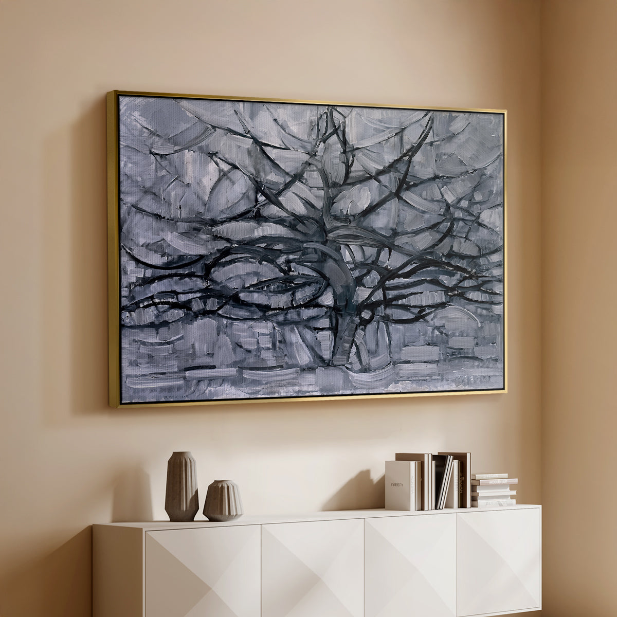 The Gray Tree, 1911 - Floater Framed Canvas Print