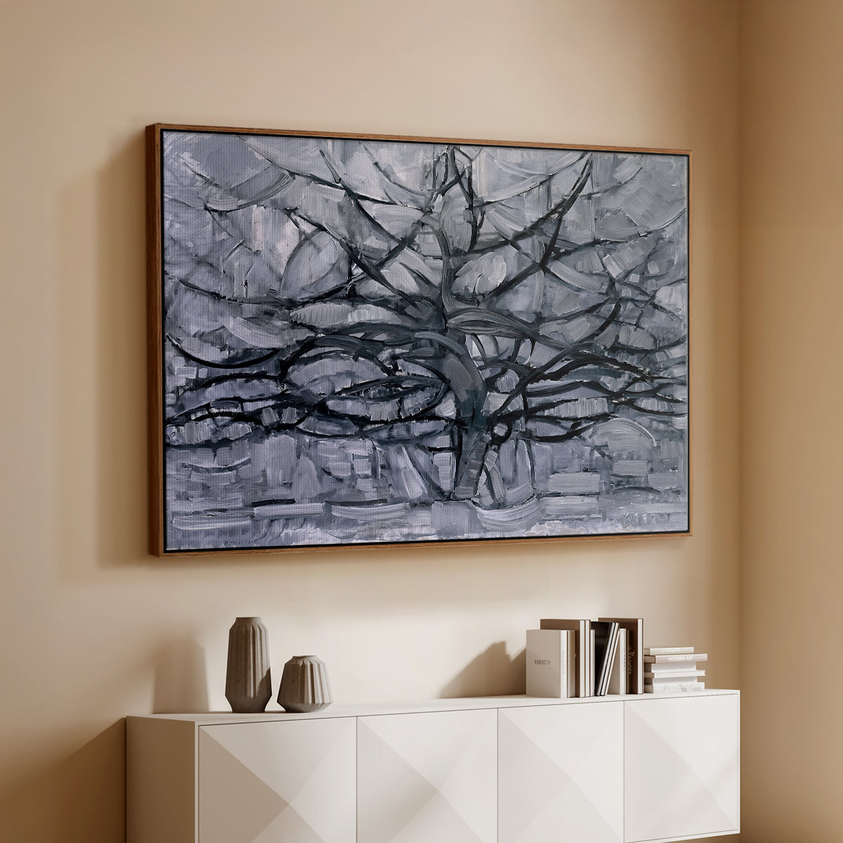 The Gray Tree, 1911 - Floater Framed Canvas Print