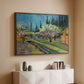Orchard in Blossom, Bordered by Cypresses, 1888 - Floater Framed Canvas Print