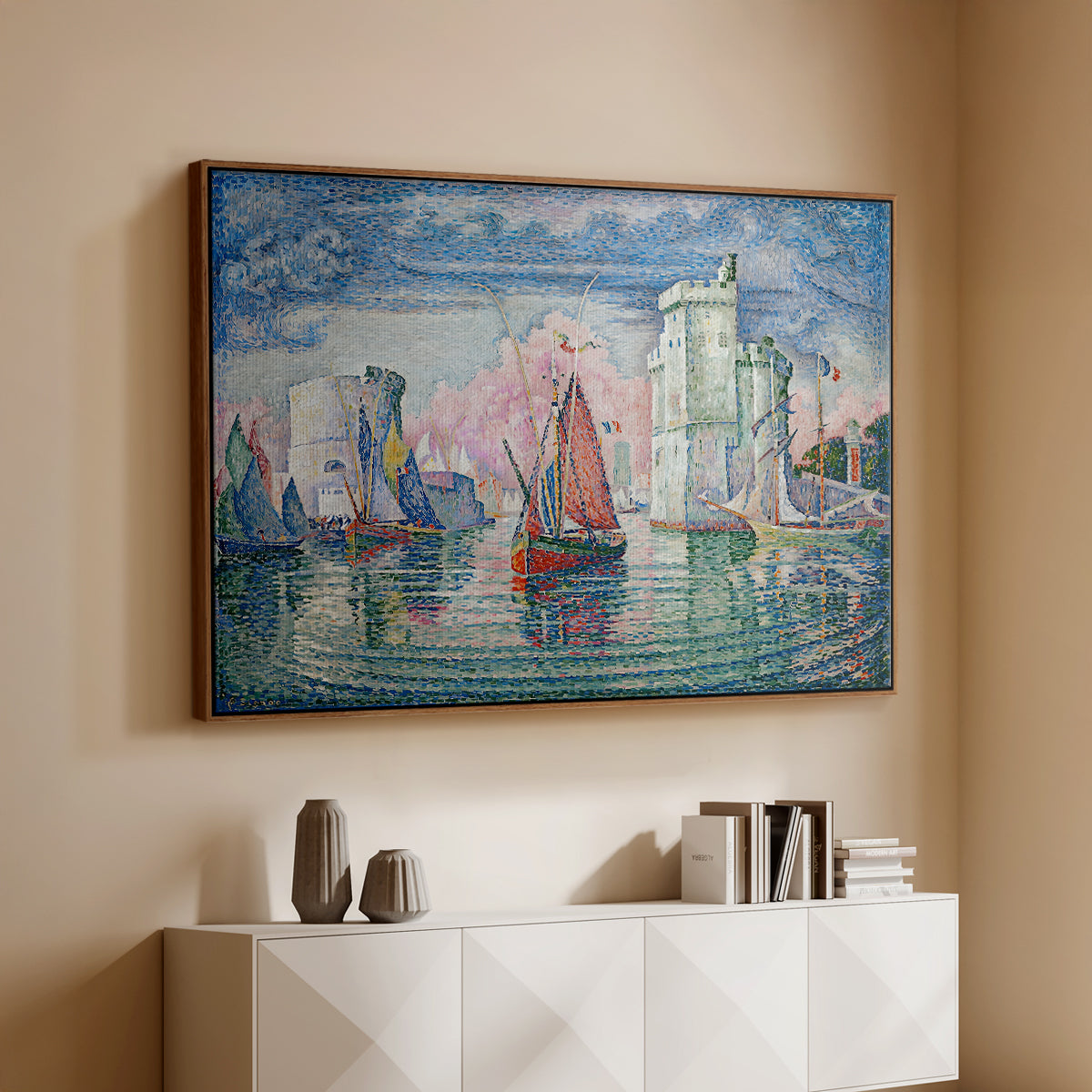 Entrance to the Port of La Rochelle, 1921 - Floater Framed Canvas Print