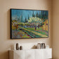 Orchard in Blossom, Bordered by Cypresses, 1888 - Floater Framed Canvas Print