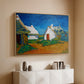 Three White Cottages at Saintes-Maries, 1888 - Floater Framed Canvas Print